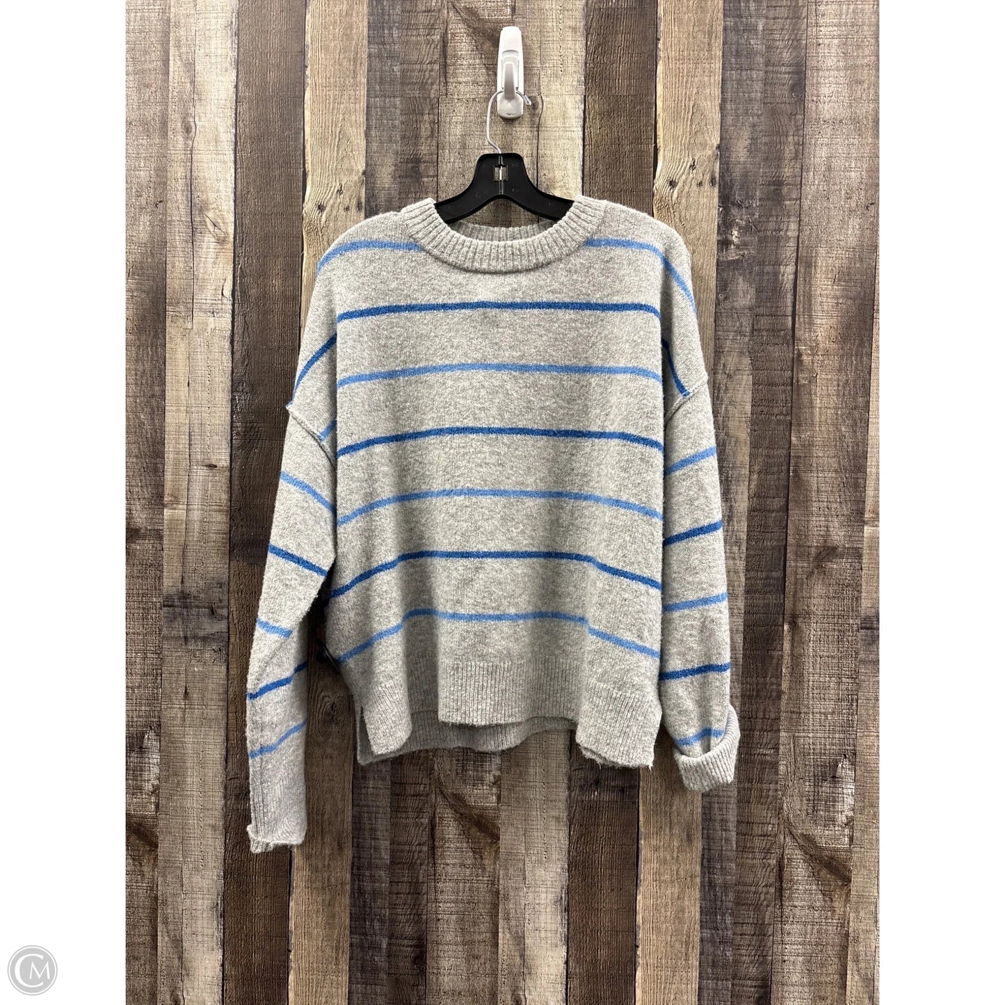Sweater By American Eagle In Blue & Grey, Size: S