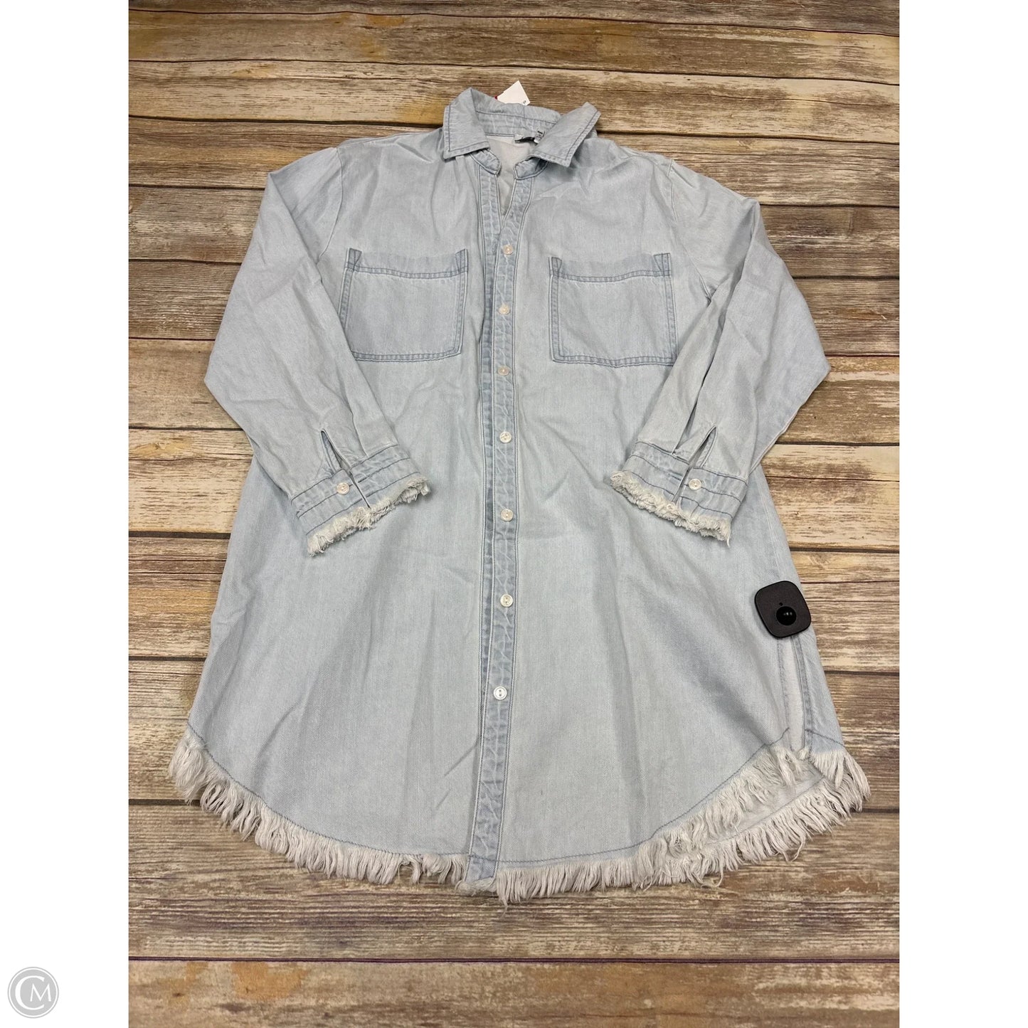 Jacket Shirt By Cmf In Blue Denim, Size: M
