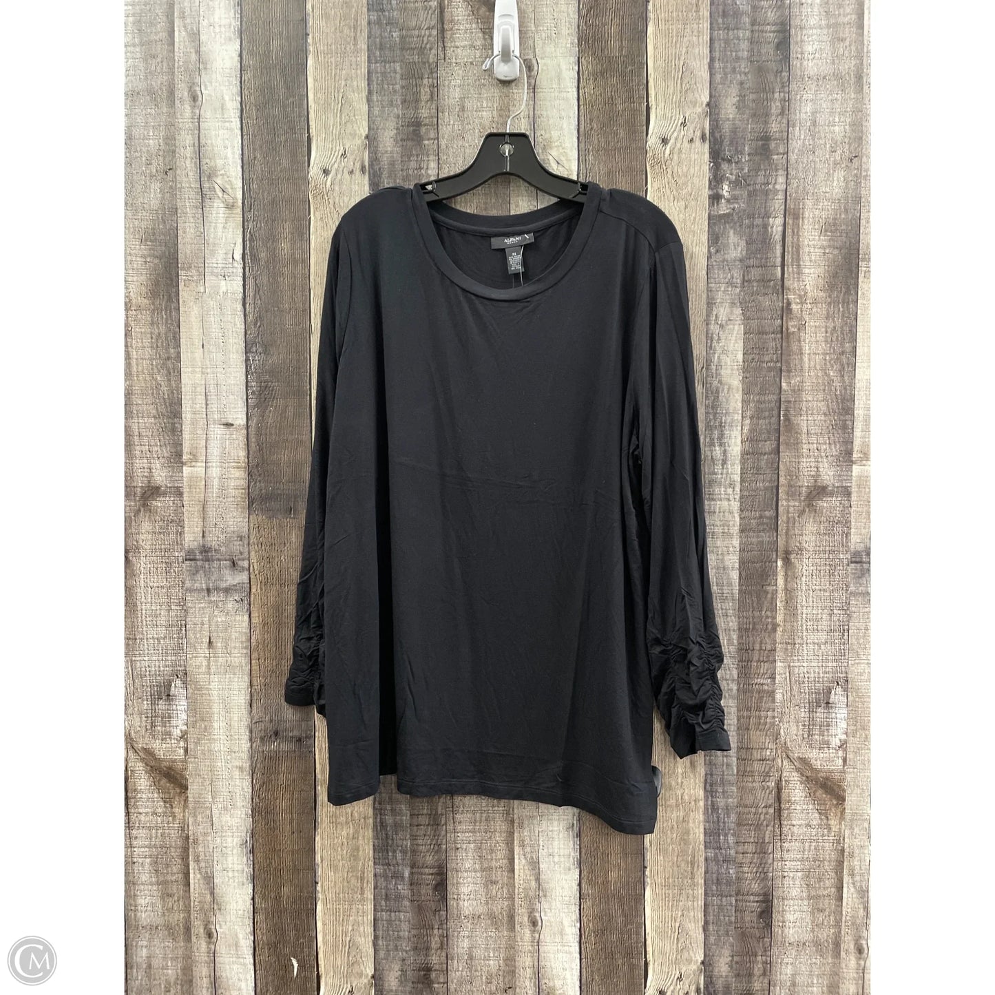 Top Long Sleeve By Alfani In Black, Size: 3x