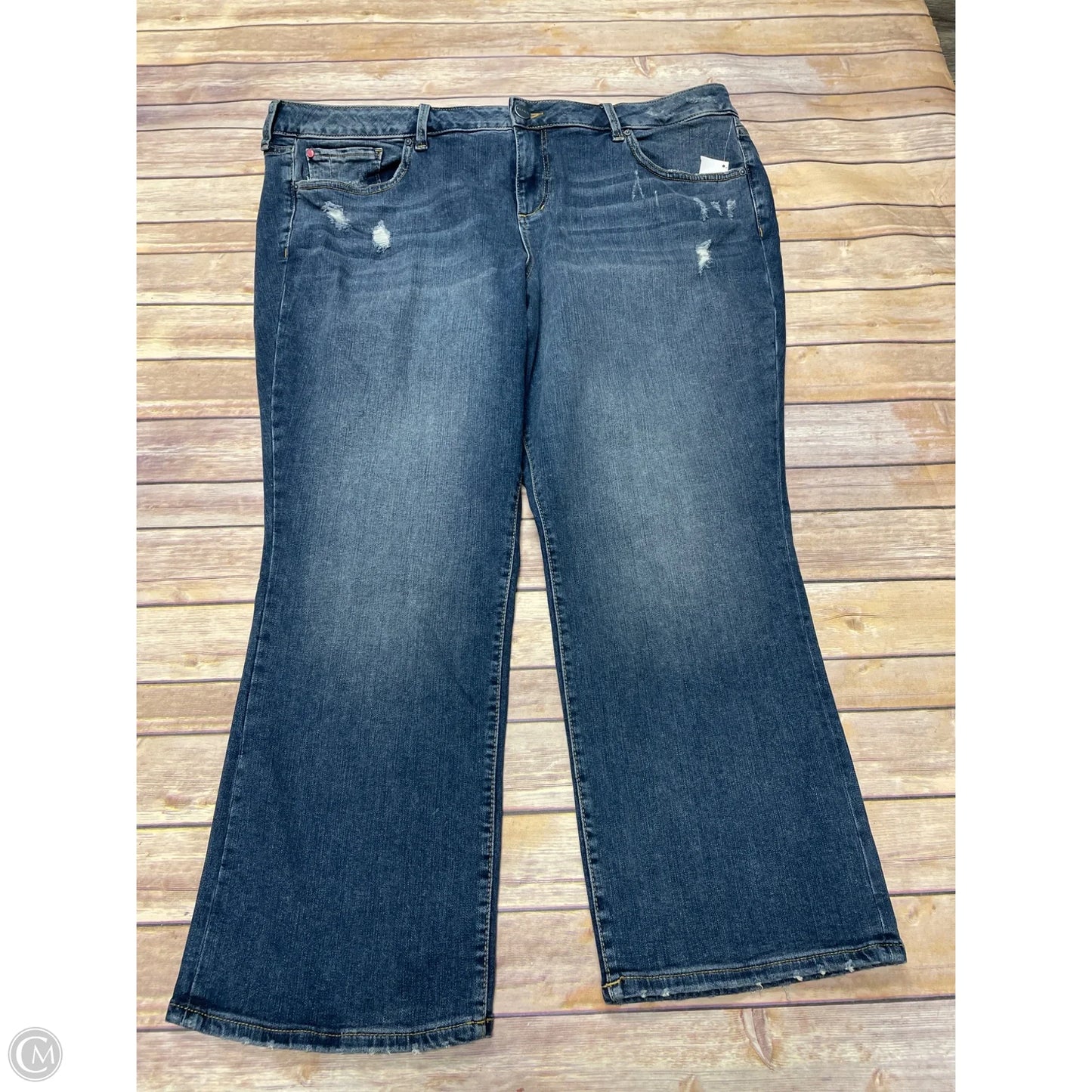 Jeans Straight By Cme In Blue Denim, Size: 24