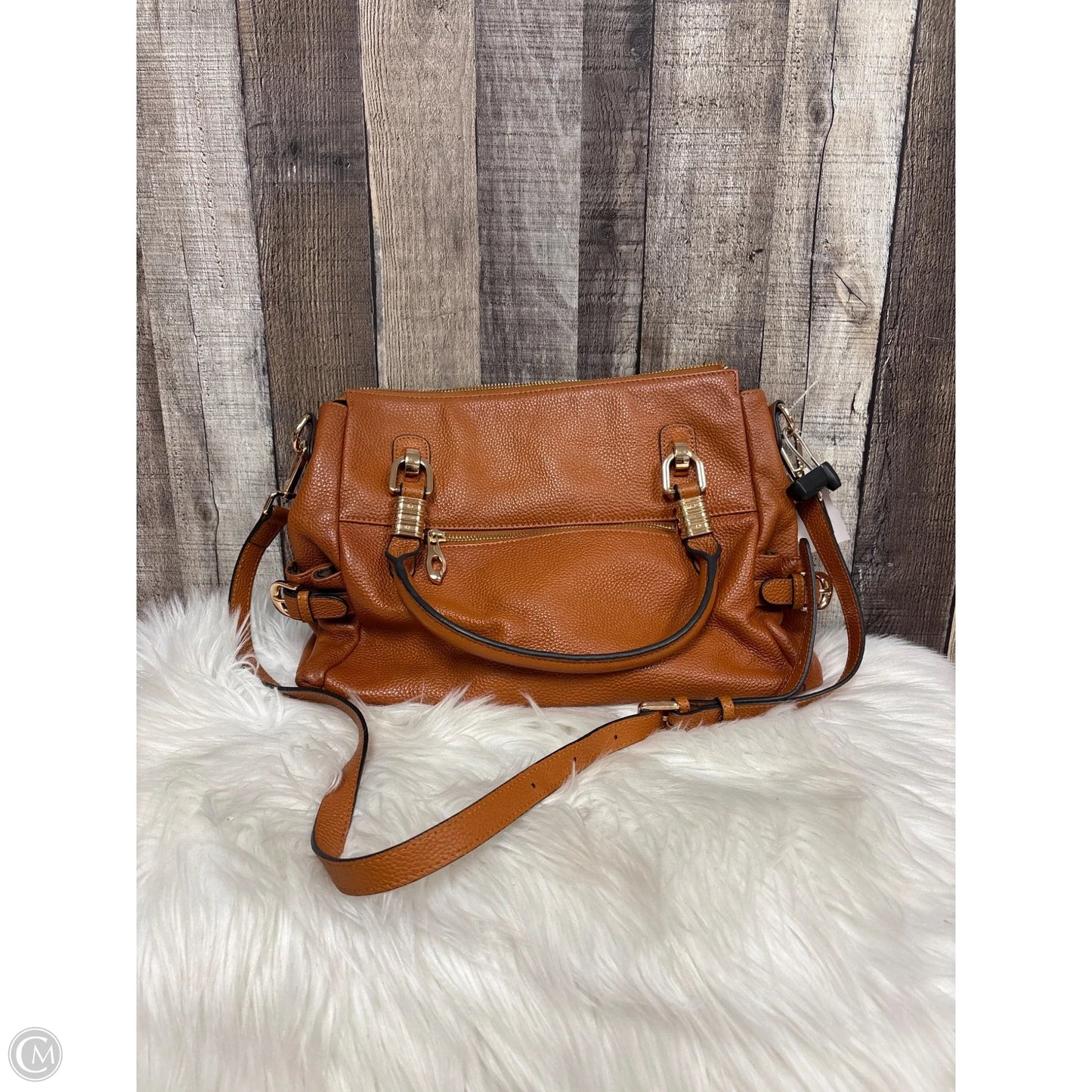 Handbag Leather By Cmc, Size: Medium