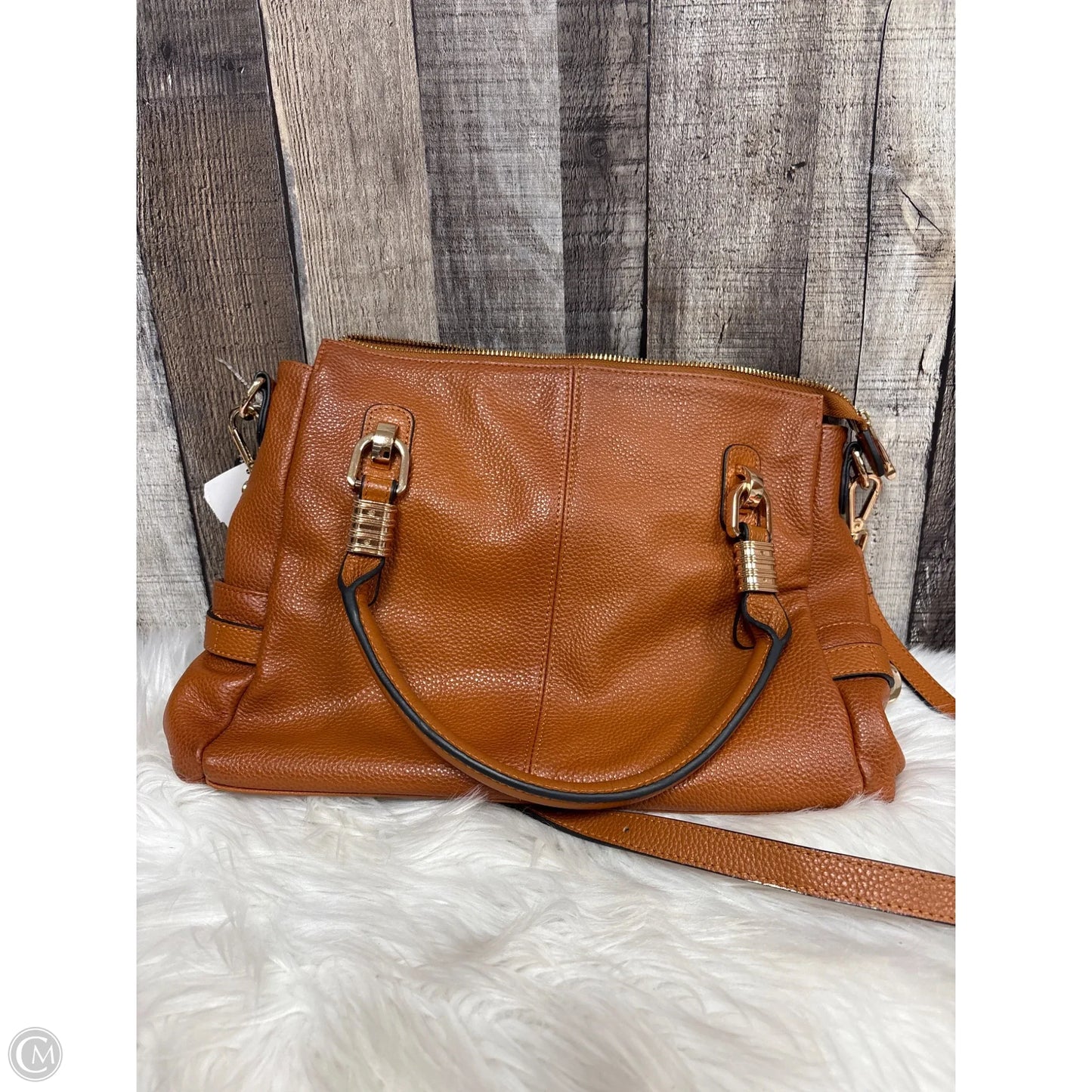 Handbag Leather By Cmc, Size: Medium