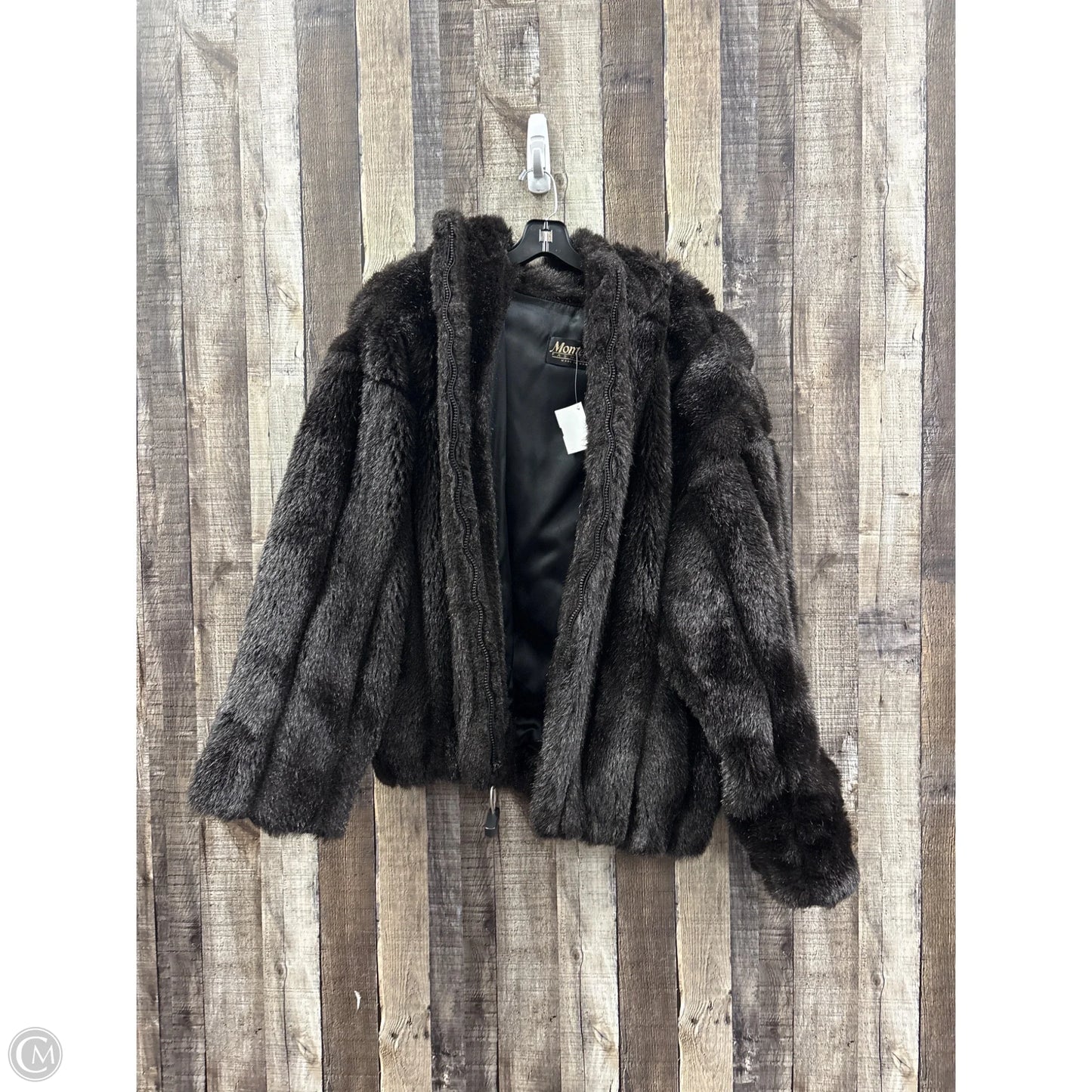 Jacket Faux Fur & Sherpa By Cmc In Brown, Size: L