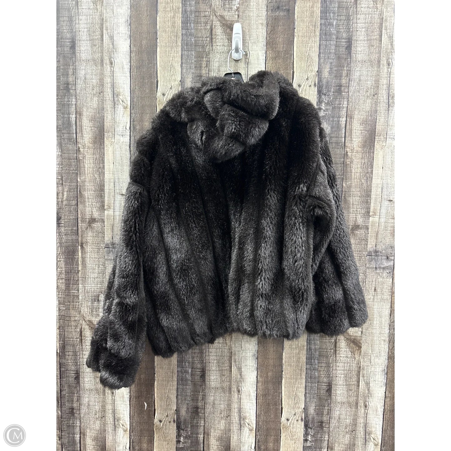 Jacket Faux Fur & Sherpa By Cmc In Brown, Size: L