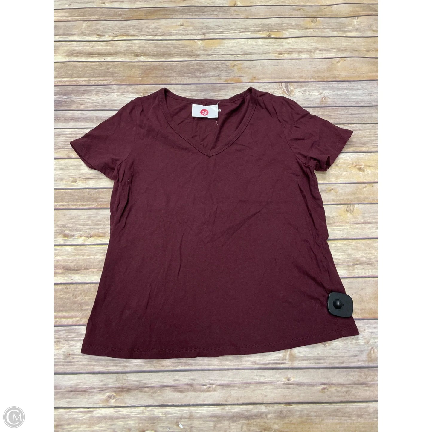 Top Short Sleeve Basic By Old Navy In Maroon, Size: S