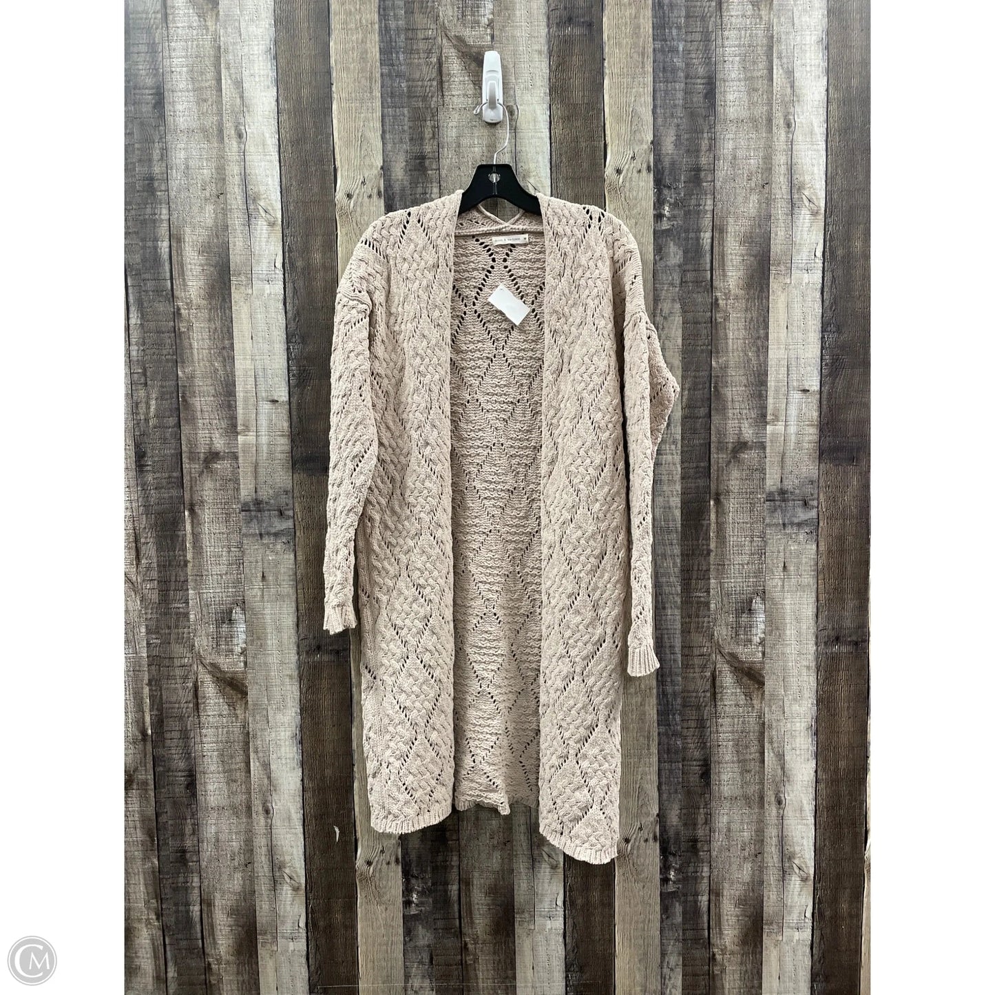 Sweater Cardigan By Moon And Madison In Tan, Size: M