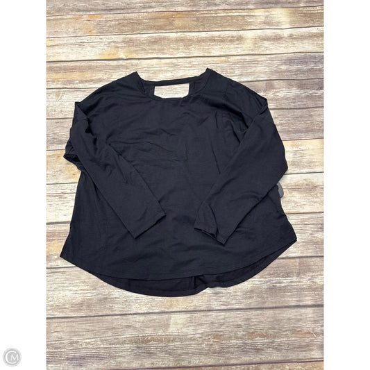 Athletic Top Long Sleeve Crewneck By All In Motion In Black, Size: Xl