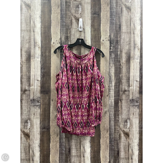 Top Sleeveless By Lauren By Ralph Lauren In Multi-colored, Size: 1x
