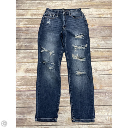 Jeans Straight By Judy Blue In Blue Denim, Size: 4