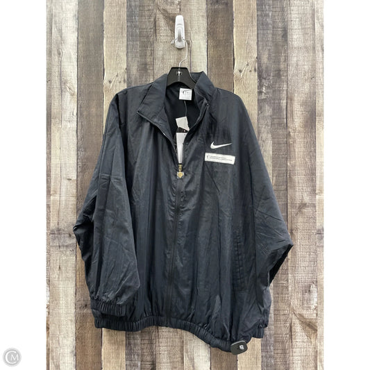 Athletic Jacket By Nike In Black, Size: L