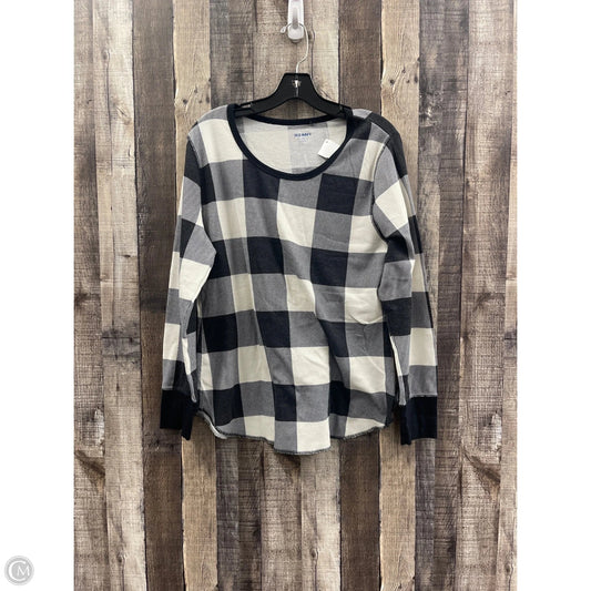 Top Long Sleeve By Old Navy In Black & White, Size: Xl