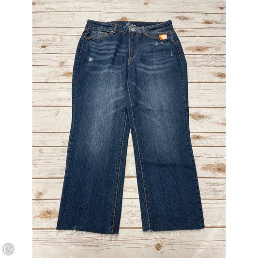 Jeans Straight By Time And Tru In Blue Denim, Size: 14