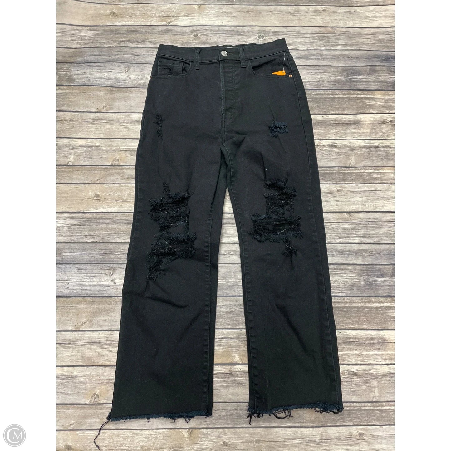 Jeans Straight By Cme In Black Denim, Size: 2