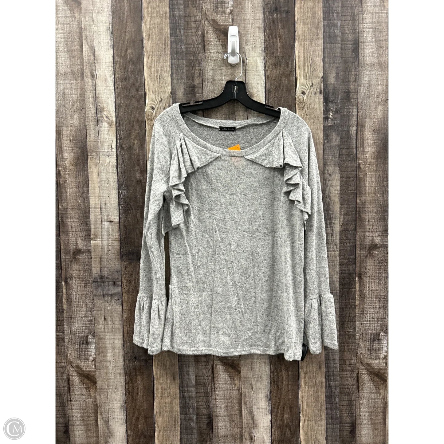 Top Long Sleeve By White Birch In Grey, Size: S
