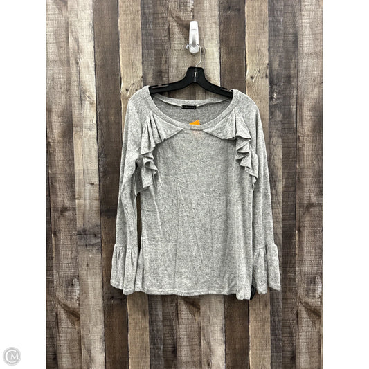 Top Long Sleeve By White Birch In Grey, Size: S