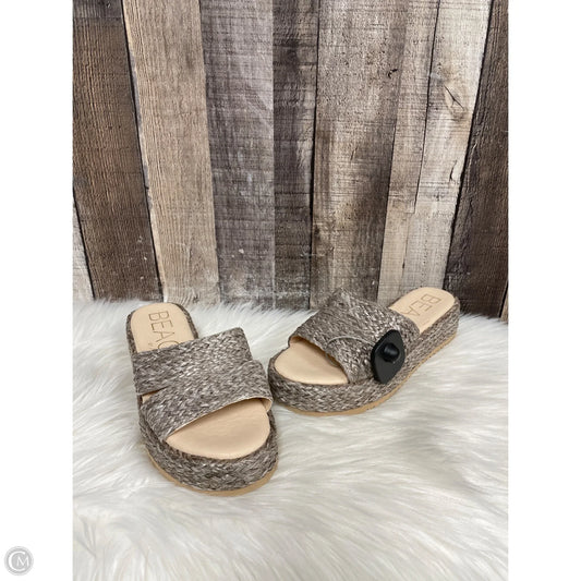 Sandals Heels Wedge By Matisse In Taupe, Size: 8