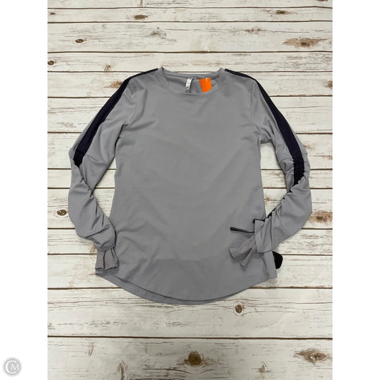 Athletic Top Long Sleeve Crewneck By Fabletics In Grey, Size: M