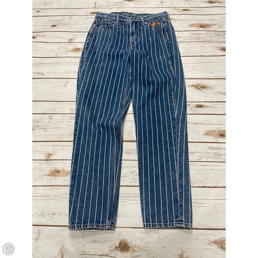 Jeans Straight By American Eagle In Blue Denim, Size: 4