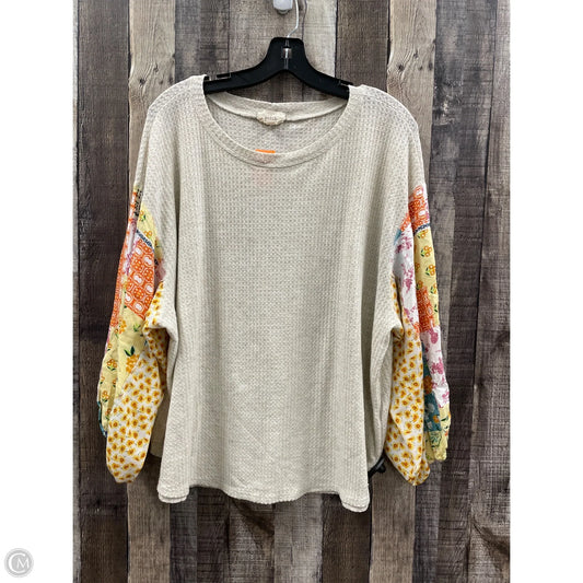Top Long Sleeve By Blu Pepper In Multi-colored, Size: 1x