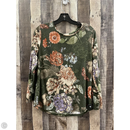 Top Long Sleeve By Chicos In Green, Size: S