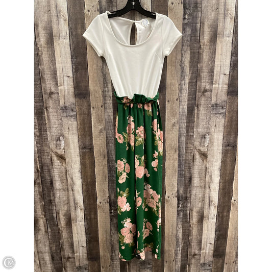 Jumpsuit By Blue Rain In Green & White, Size: Xxs