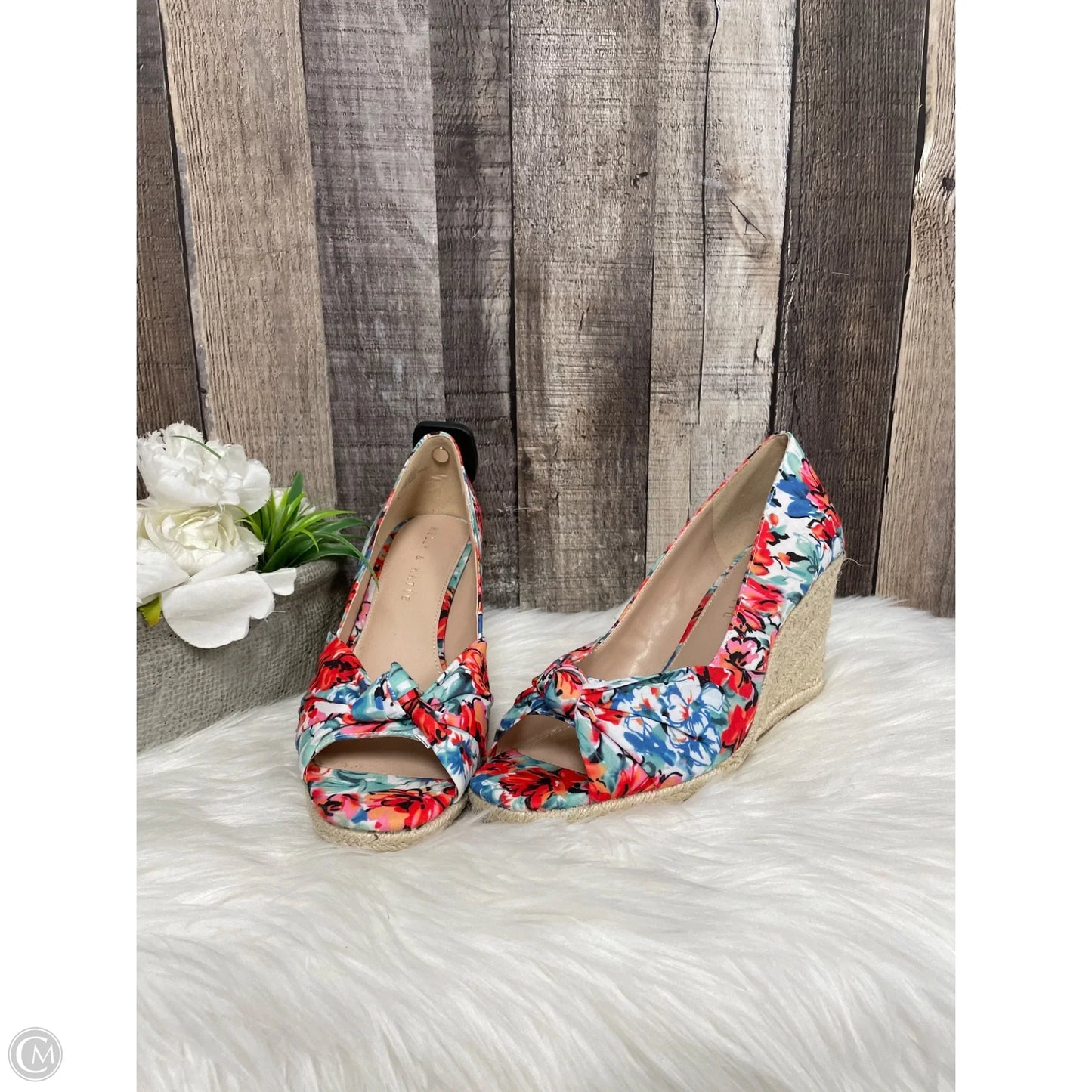 Sandals Heels Wedge By Kelly And Katie In Multi-colored, Size: 7.5