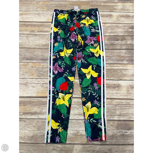 Athletic Pants By Adidas In Floral Print, Size: M