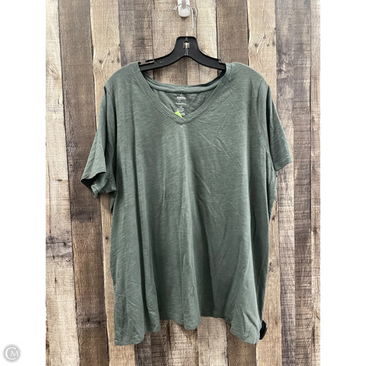 Top Short Sleeve Basic By Sonoma In Green, Size: 1x
