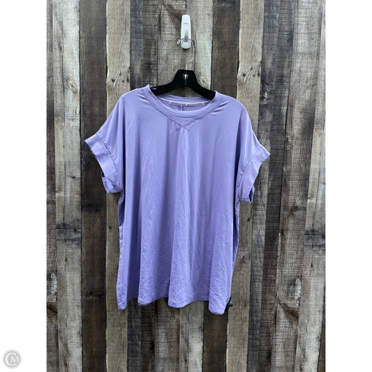 Athletic Top Short Sleeve By Livi Active In Purple, Size: L