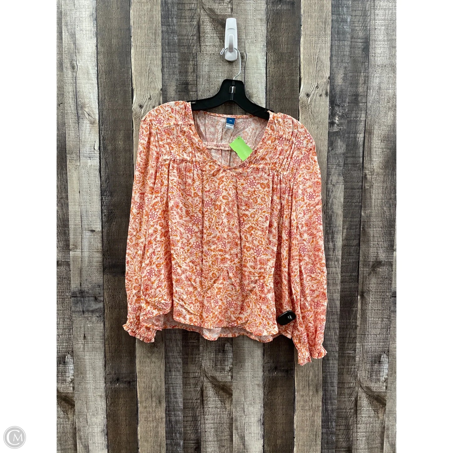 Top Long Sleeve By Old Navy In Orange, Size: Xs