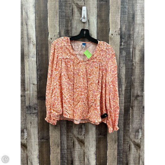 Top Long Sleeve By Old Navy In Orange, Size: Xs