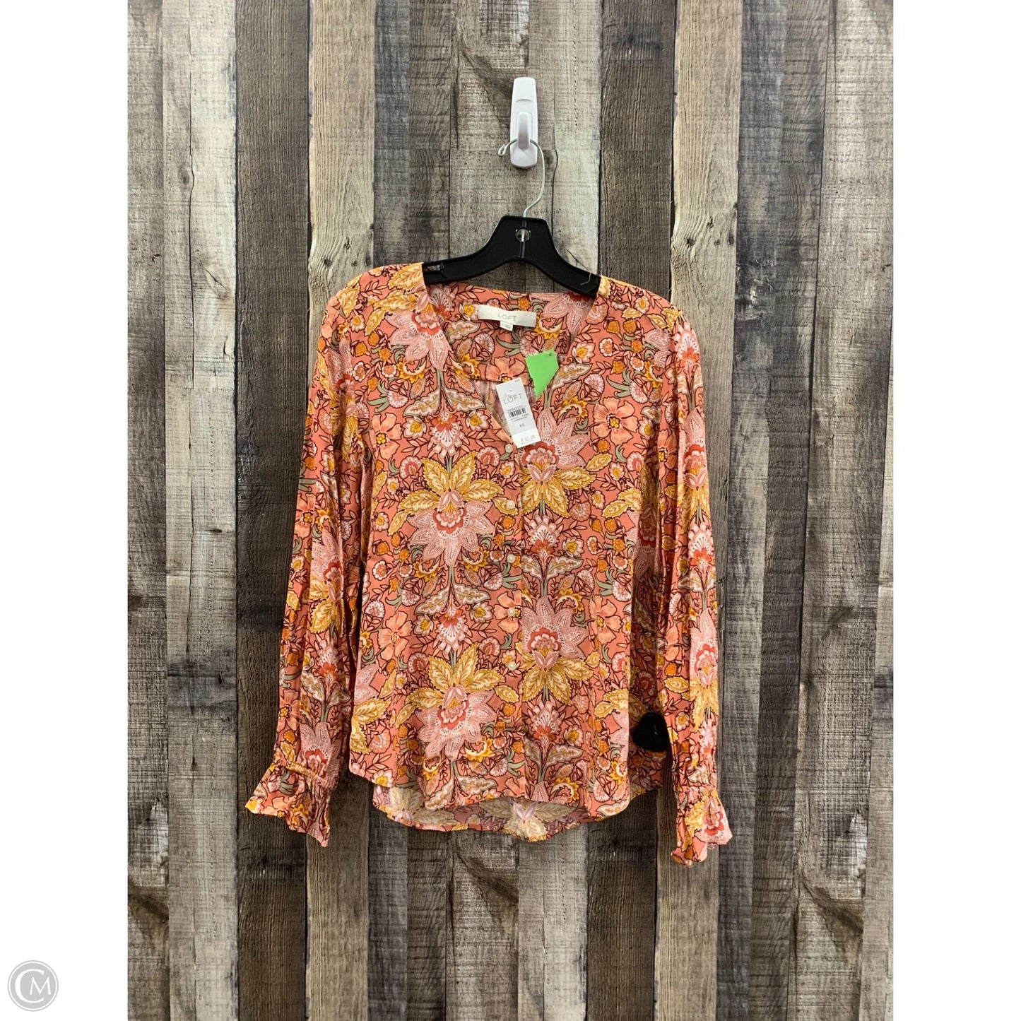 Top Long Sleeve By Loft In Multi-colored, Size: Xs