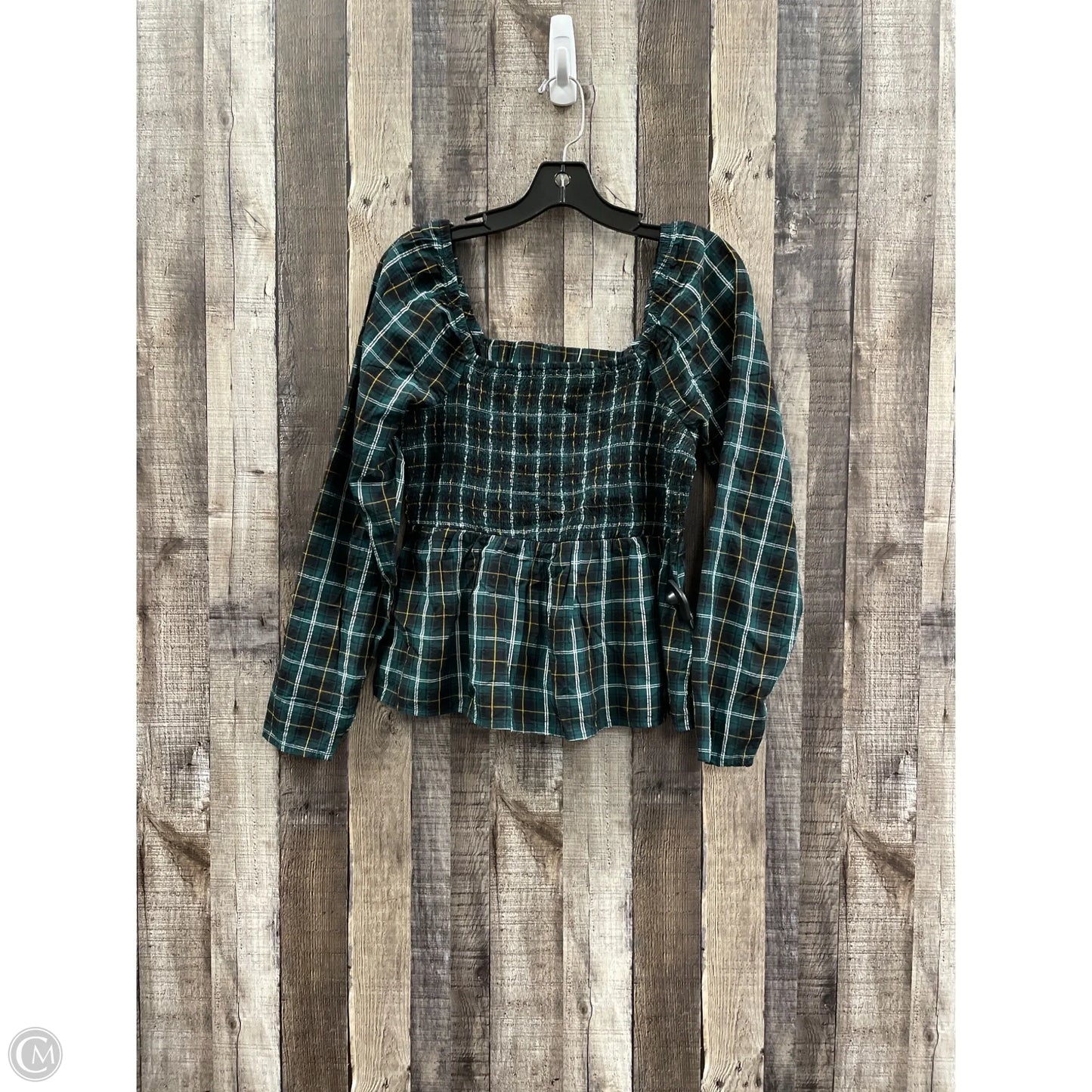 Top Long Sleeve By Old Navy In Blue & Green, Size: M
