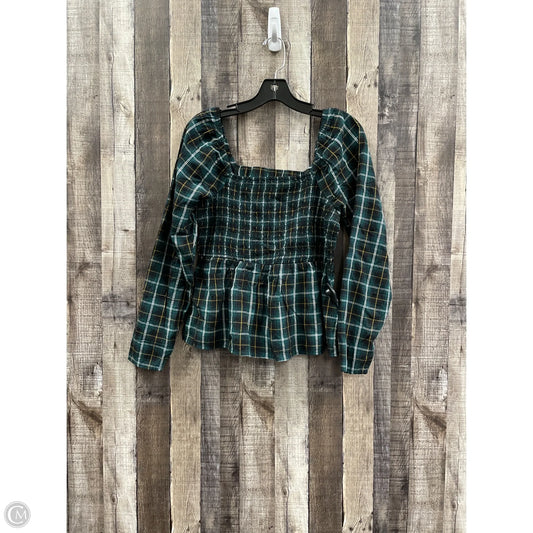 Top Long Sleeve By Old Navy In Blue & Green, Size: M