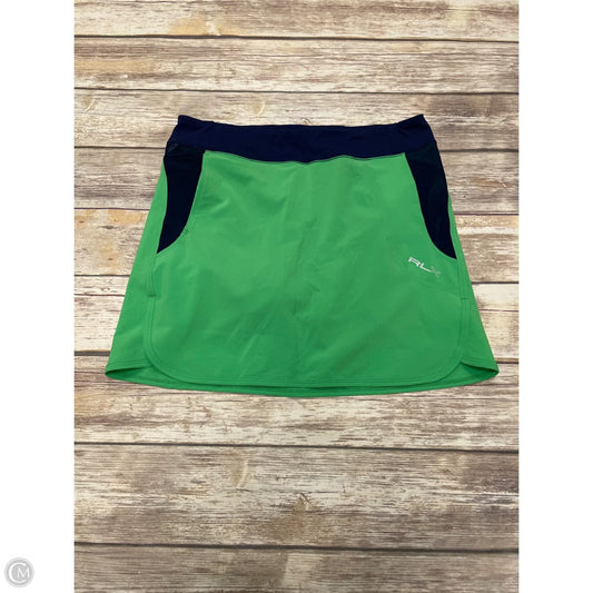 Athletic Skort By Ralph Lauren In Blue & Green, Size: S