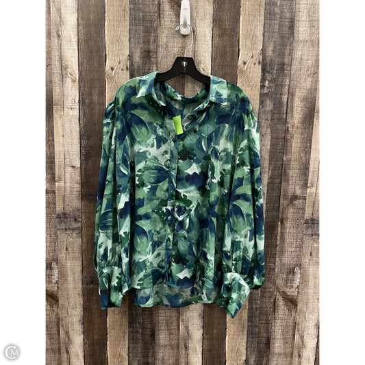 Blouse Long Sleeve By Cmf In Multi-colored, Size: 2x