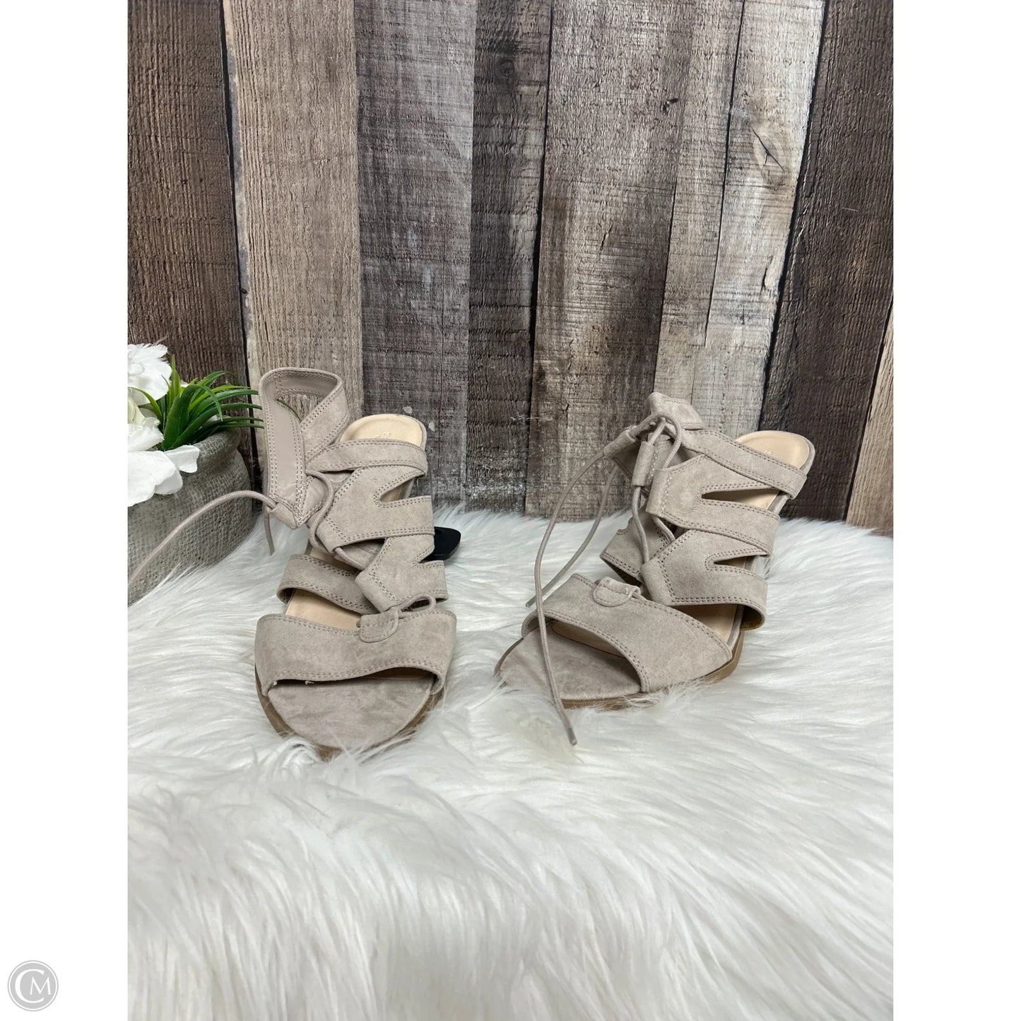 Sandals Heels Stiletto By Simply Vera In Taupe, Size: 9.5