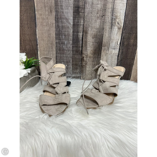 Sandals Heels Stiletto By Simply Vera In Taupe, Size: 9.5
