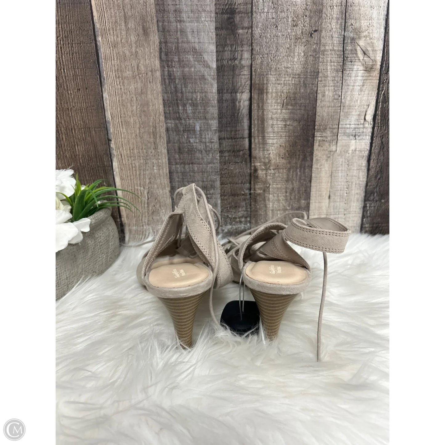 Sandals Heels Stiletto By Simply Vera In Taupe, Size: 9.5