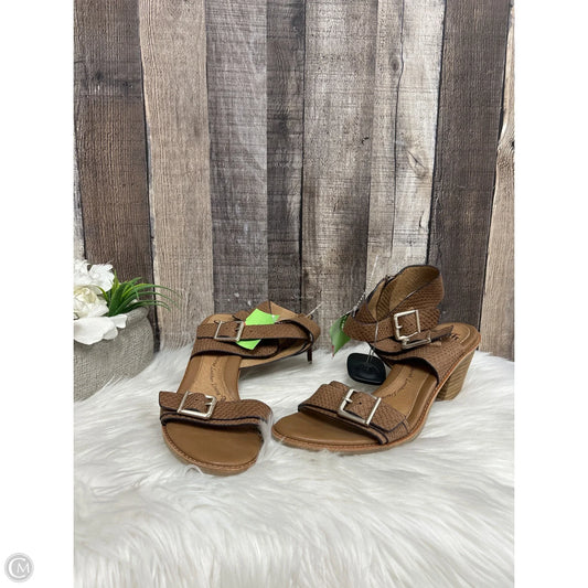 Sandals Heels Block By Sofft In Tan, Size: 9.5