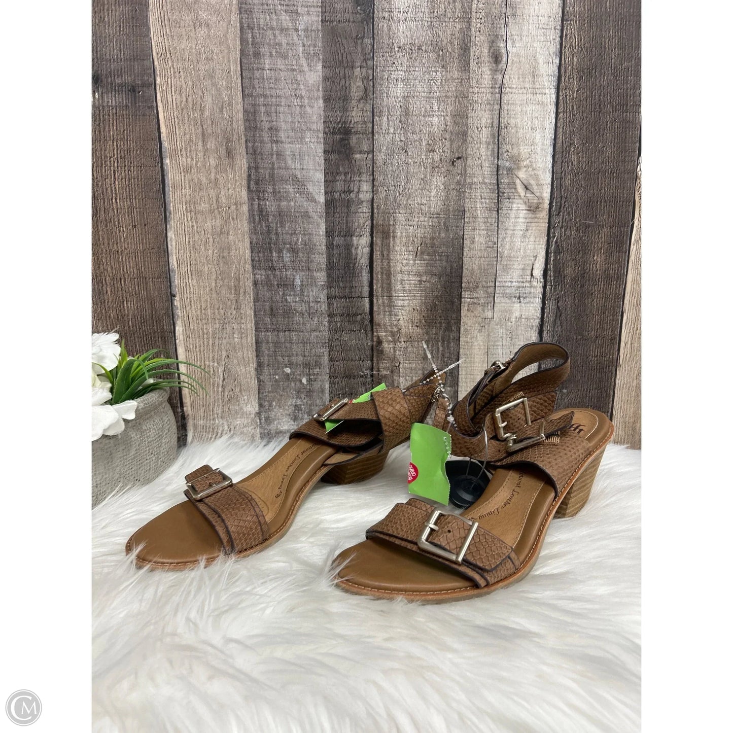 Sandals Heels Block By Sofft In Tan, Size: 9.5