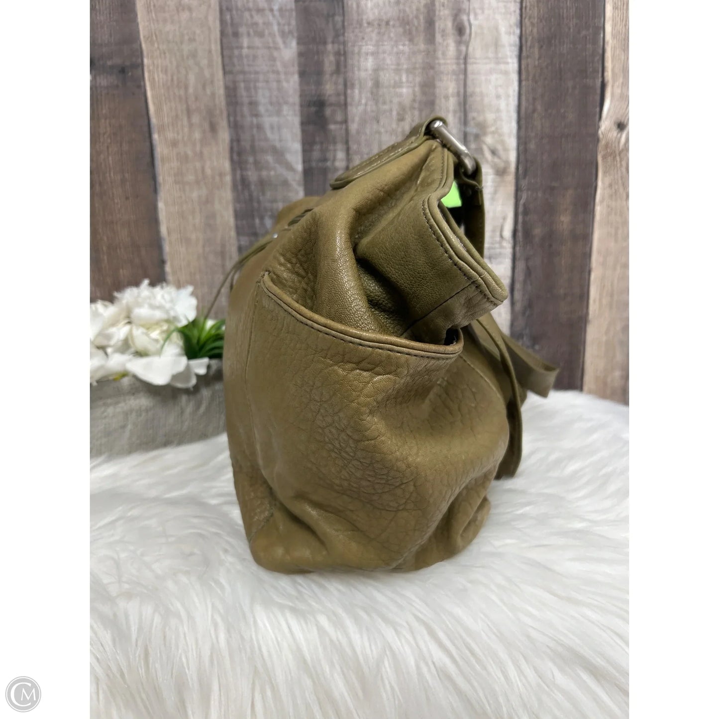 Handbag Leather By Perlina, Size: Medium