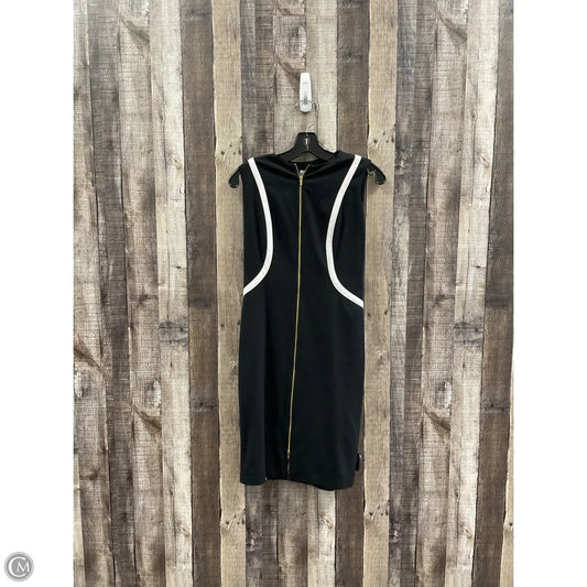 Dress Casual Midi By Calvin Klein In Black & White, Size: M