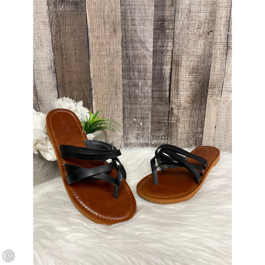 Sandals Flats By Universal Thread In Black, Size: 8