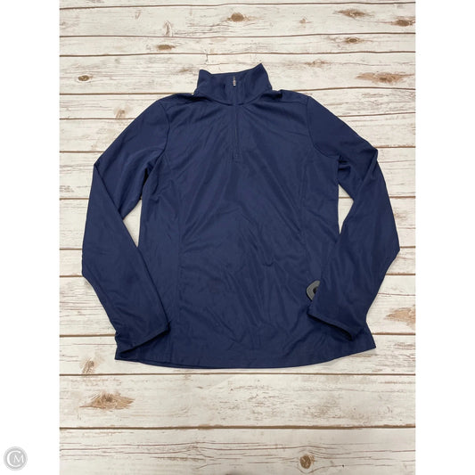 Athletic Top Long Sleeve Collar By Cme In Navy, Size: S