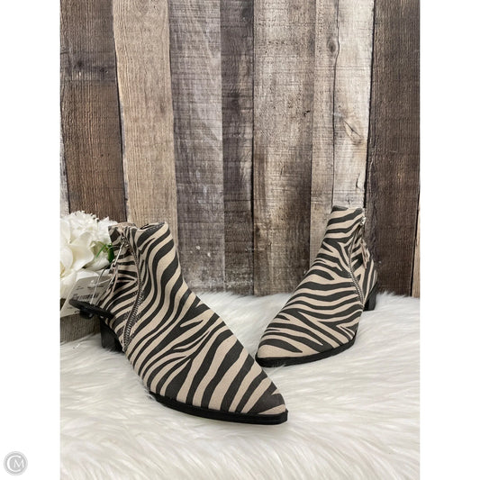 Boots Ankle Heels By Worthington In Zebra Print, Size: 8.5