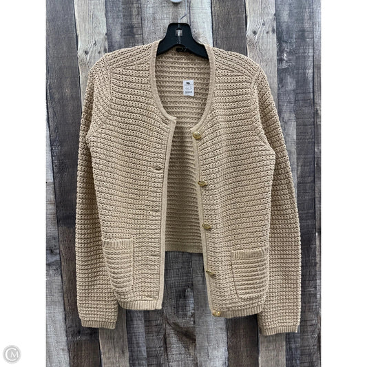 Sweater Cardigan By Talbots In Gold, Size: S