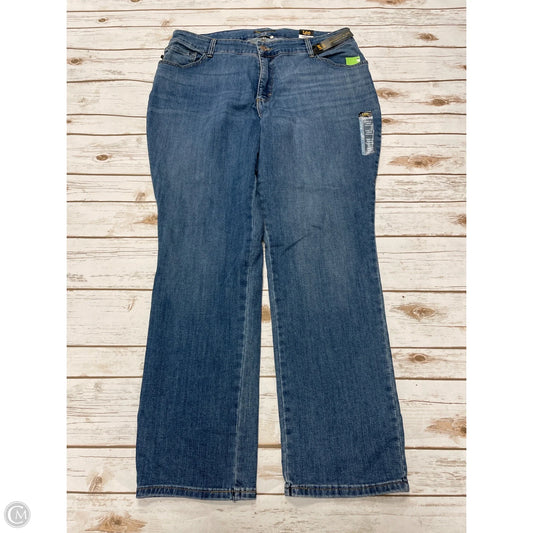 Jeans Straight By Lee In Blue Denim, Size: 18