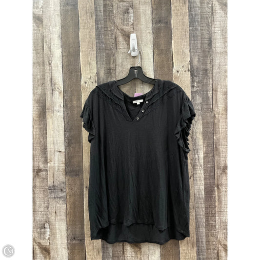 Top Short Sleeve By Maurices In Black, Size: Xxl