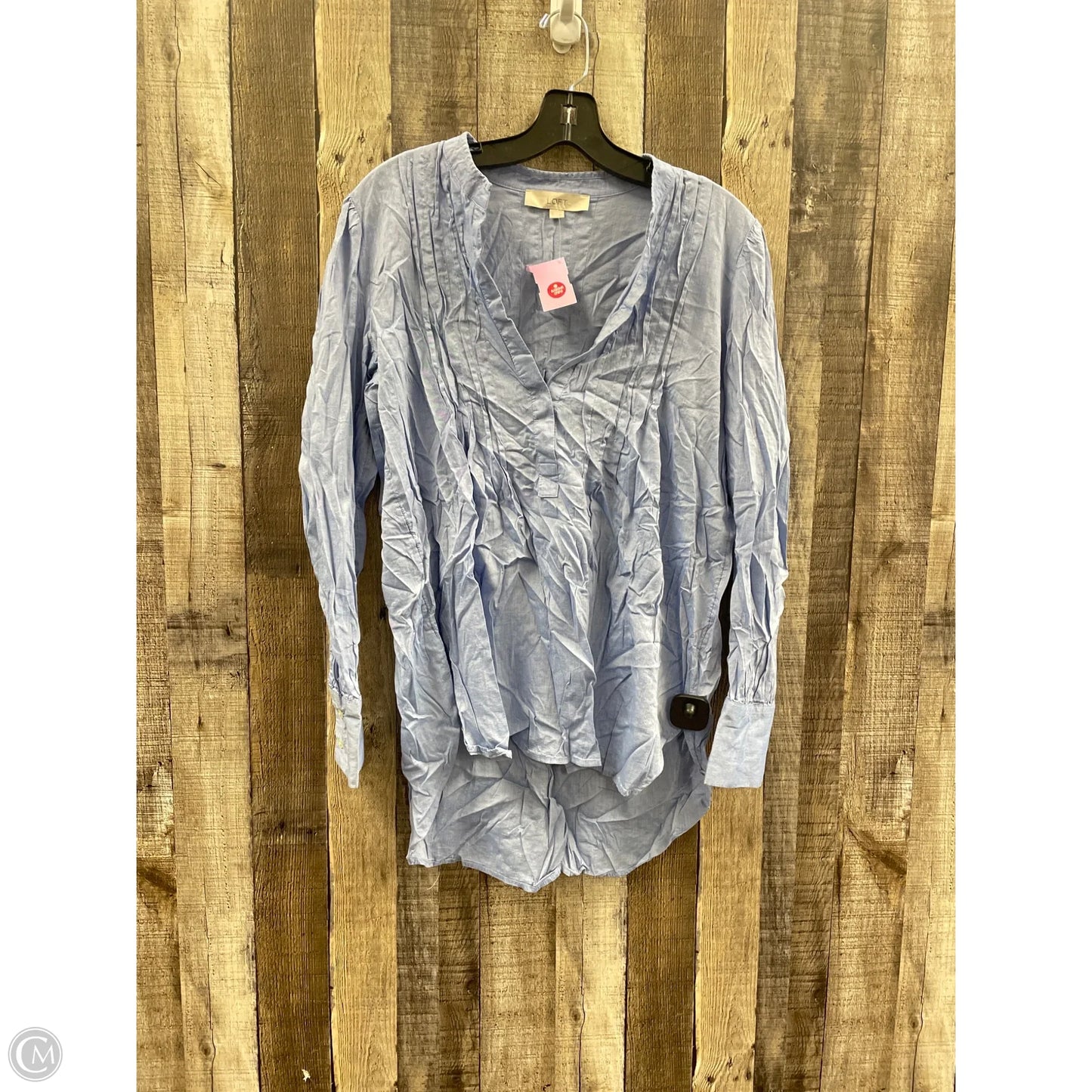 Top Long Sleeve By Loft In Blue, Size: L